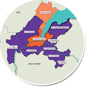 Carte territoire du Grand Genève